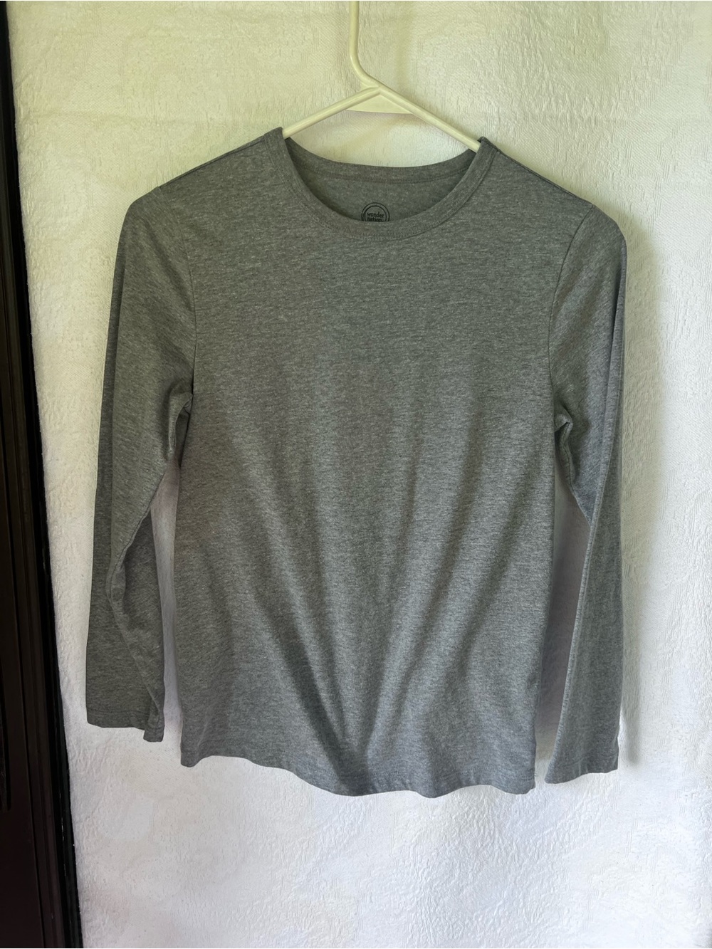 wonder nation Gray Long-Sleeve Crewneck Tee for Kids